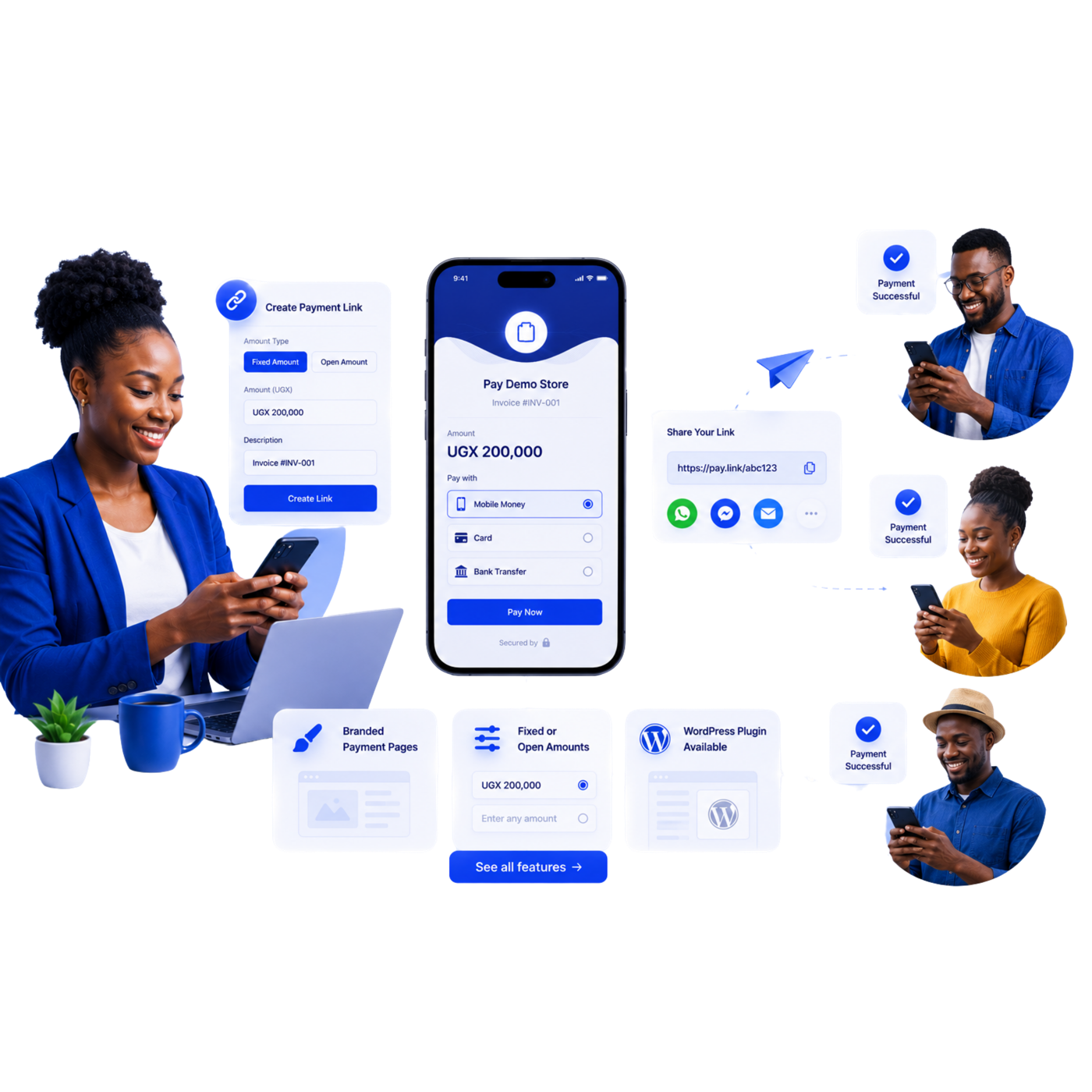 MarzPay payment links for invoices, school fees, and one-off sales in Uganda